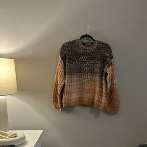 Brown and Tan Gradient Sweater